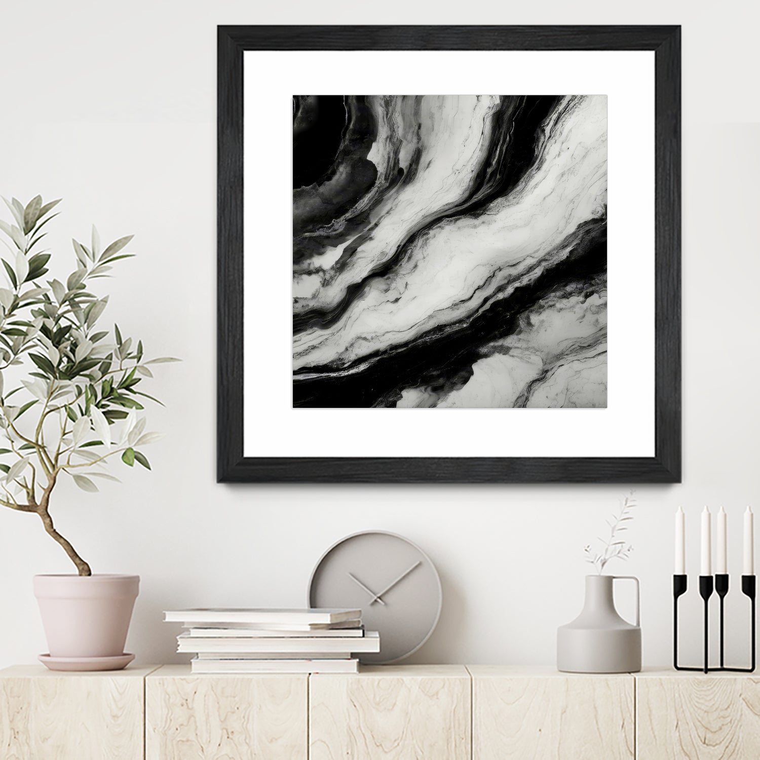 Monochrome Waves by Alpenglow Workshop on GIANT ART - 12000 illustration