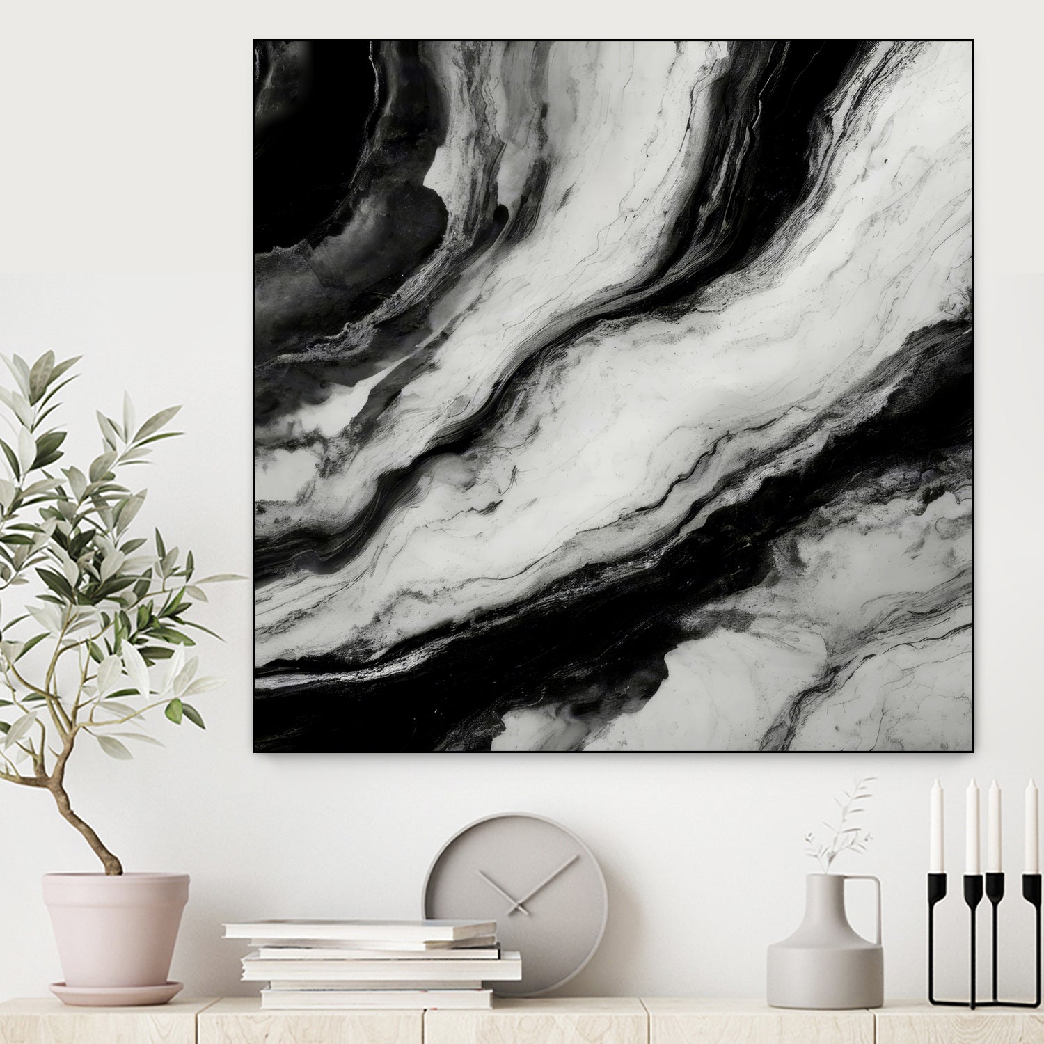 Monochrome Waves by Alpenglow Workshop on GIANT ART - 12000 illustration