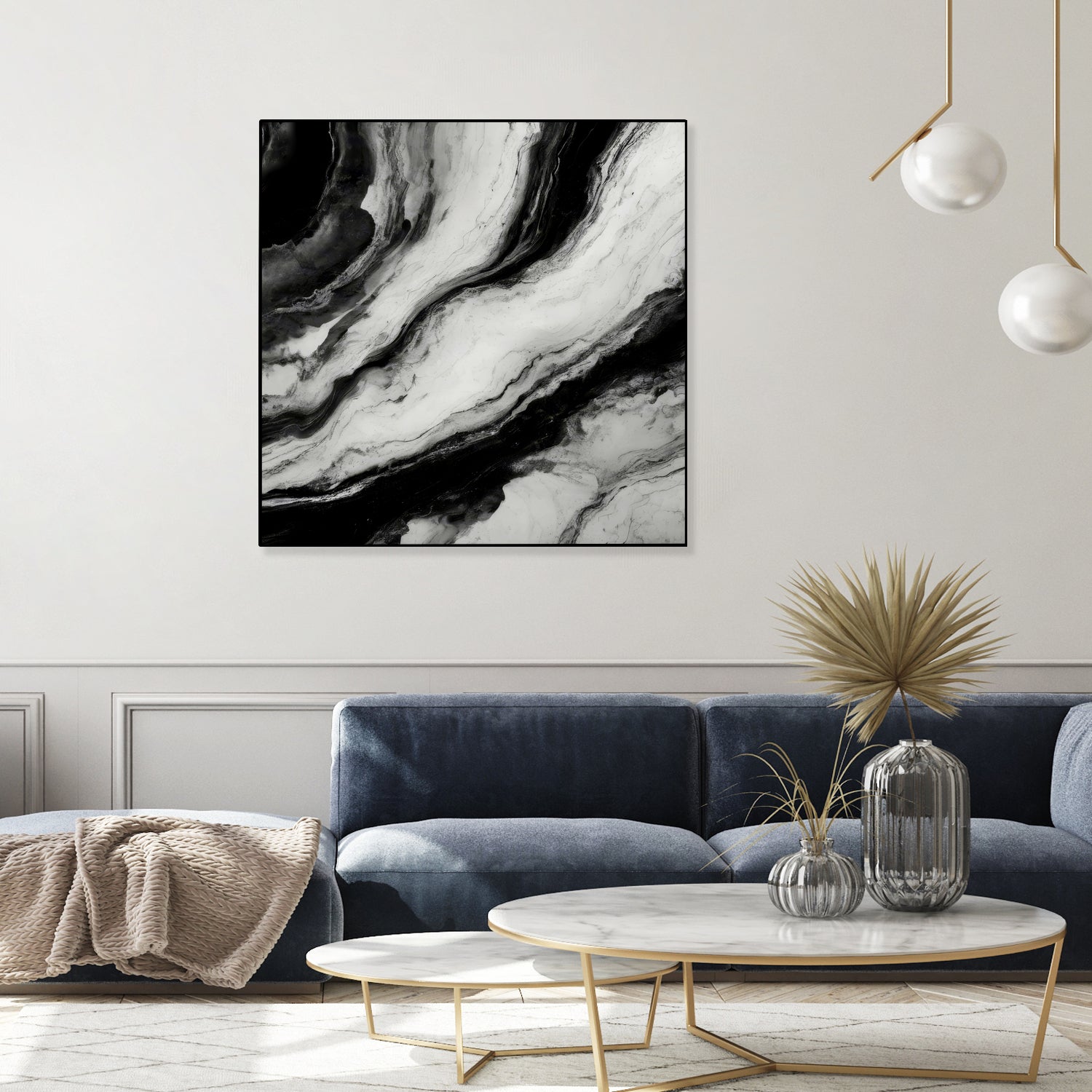 Monochrome Waves by Alpenglow Workshop on GIANT ART - 12000 illustration