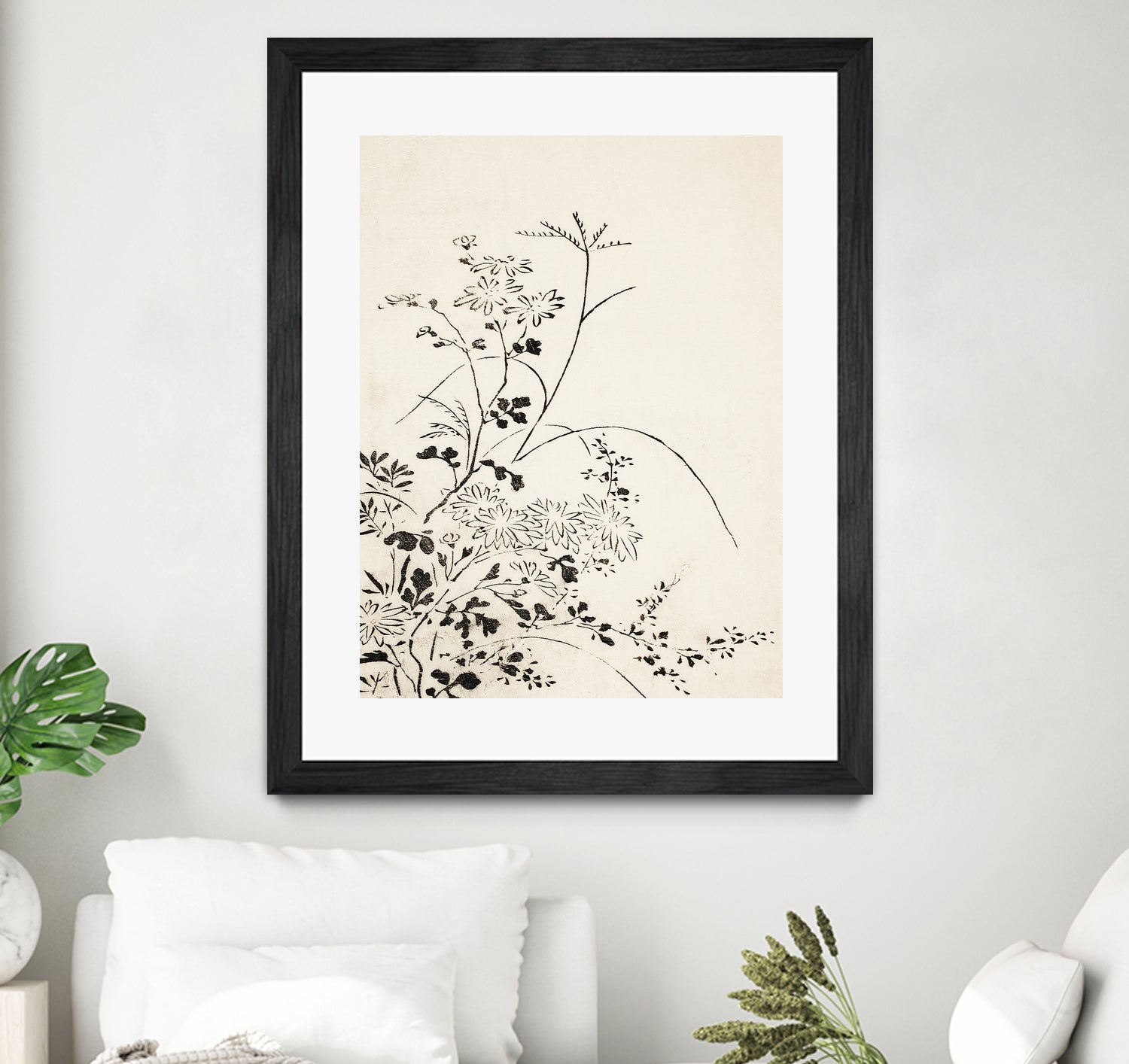 Autumn Flowers and Grasses (1762) by Miyazaki Yuzen on GIANT ART - illustration drawing