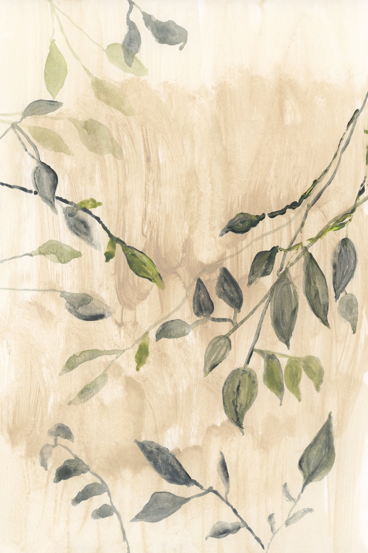 Colour Washed Leaves No1 by cartissi on GIANT ART - leaves flowers and plants leaves