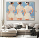 Retro Three Sailors by Melloi Art Prints on GIANT ART - woman paintings woman