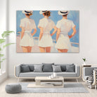 Retro Three Sailors by Melloi Art Prints on GIANT ART - woman paintings woman