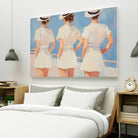 Retro Three Sailors by Melloi Art Prints on GIANT ART - woman paintings woman