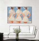 Retro Three Sailors by Melloi Art Prints on GIANT ART - woman paintings woman