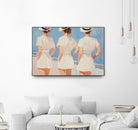 Retro Three Sailors by Melloi Art Prints on GIANT ART - woman paintings woman
