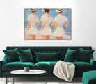 Retro Three Sailors by Melloi Art Prints on GIANT ART - woman paintings woman