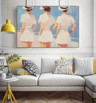 Retro Three Sailors by Melloi Art Prints on GIANT ART - woman paintings woman