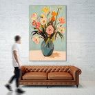 Colorful Flowers in Vase by Melloi Art Prints on GIANT ART - flowers and plants colorful