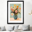 Colorful Flowers in Vase by Melloi Art Prints on GIANT ART - flowers and plants colorful