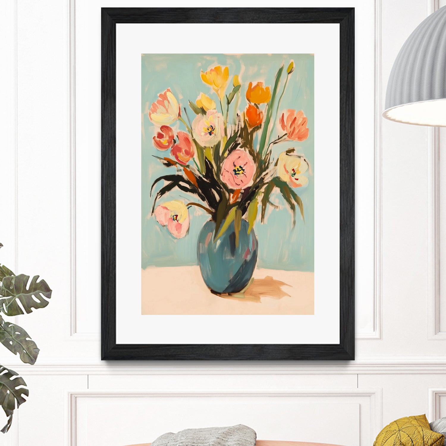 Colorful Flowers in Vase by Melloi Art Prints on GIANT ART - flowers and plants colorful