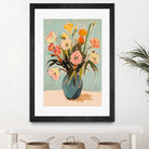 Colorful Flowers in Vase by Melloi Art Prints on GIANT ART - flowers and plants colorful