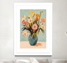 Colorful Flowers in Vase by Melloi Art Prints on GIANT ART - flowers and plants colorful