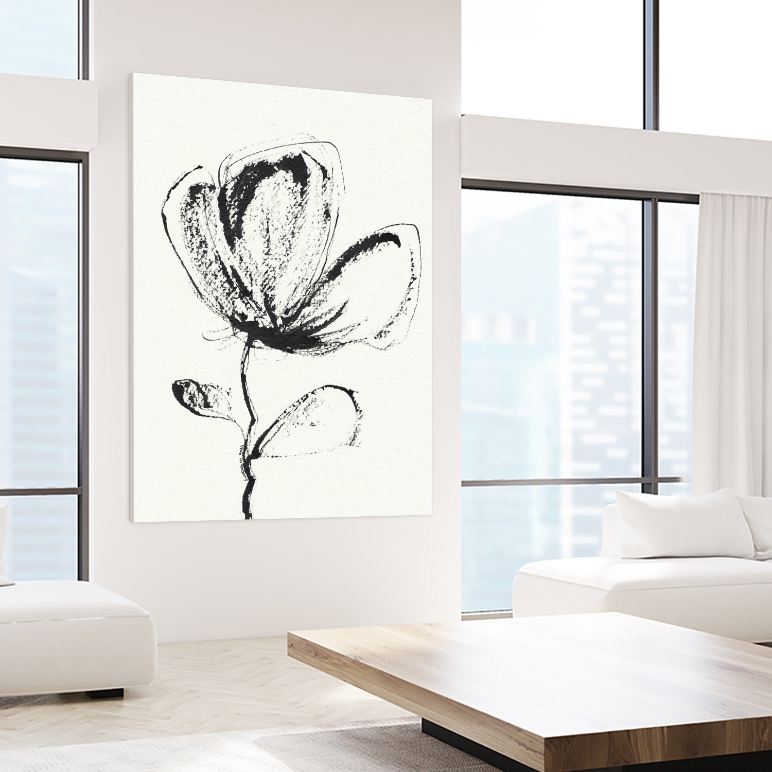 Petal Sketch Essence by Santhosh ch on GIANT ART - flowers and plants minimalist flower illustration