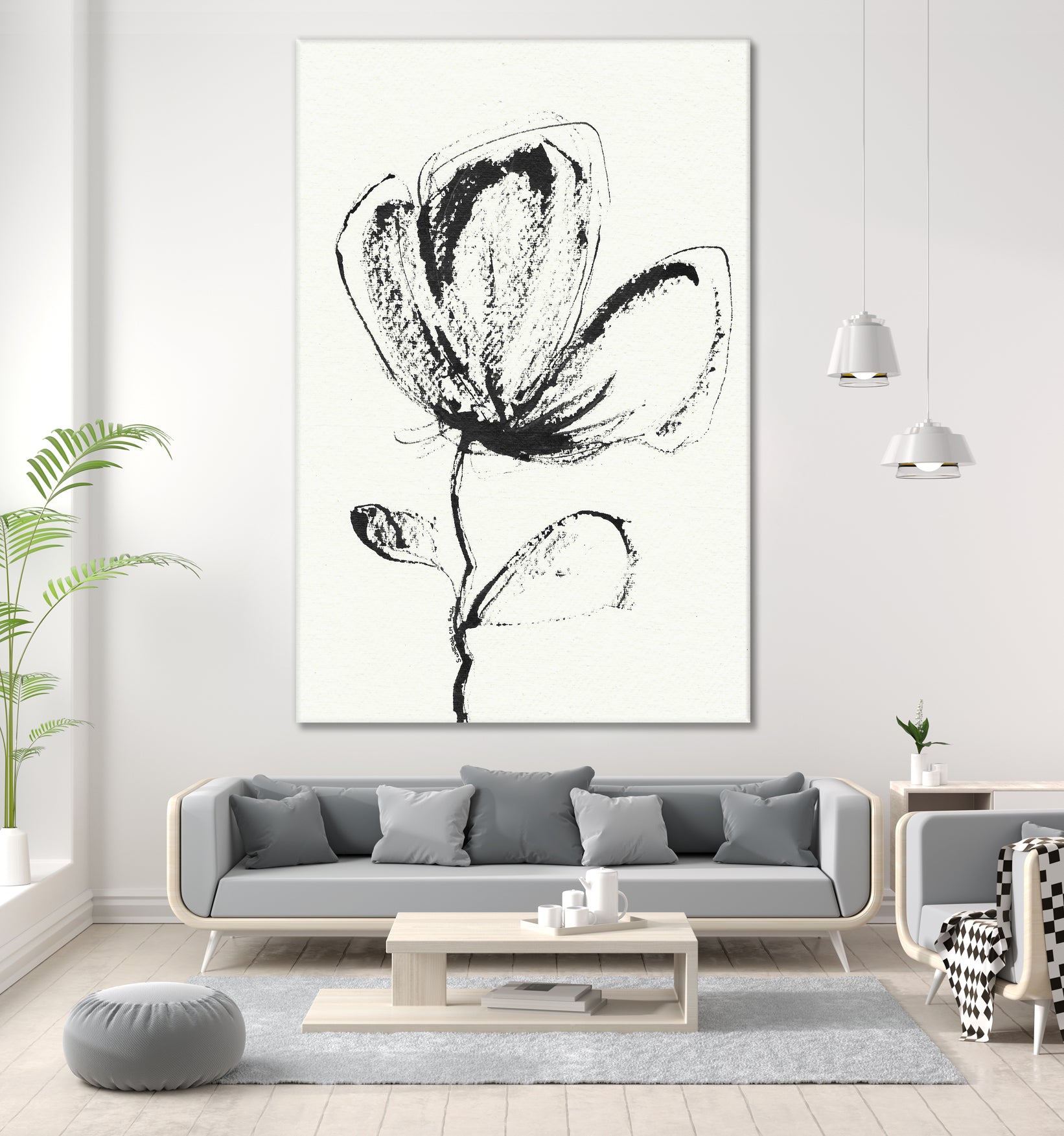 Petal Sketch Essence by Santhosh ch on GIANT ART - flowers and plants minimalist flower illustration