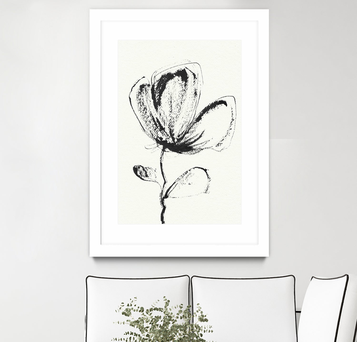 Petal Sketch Essence by Santhosh ch on GIANT ART - flowers and plants minimalist flower illustration