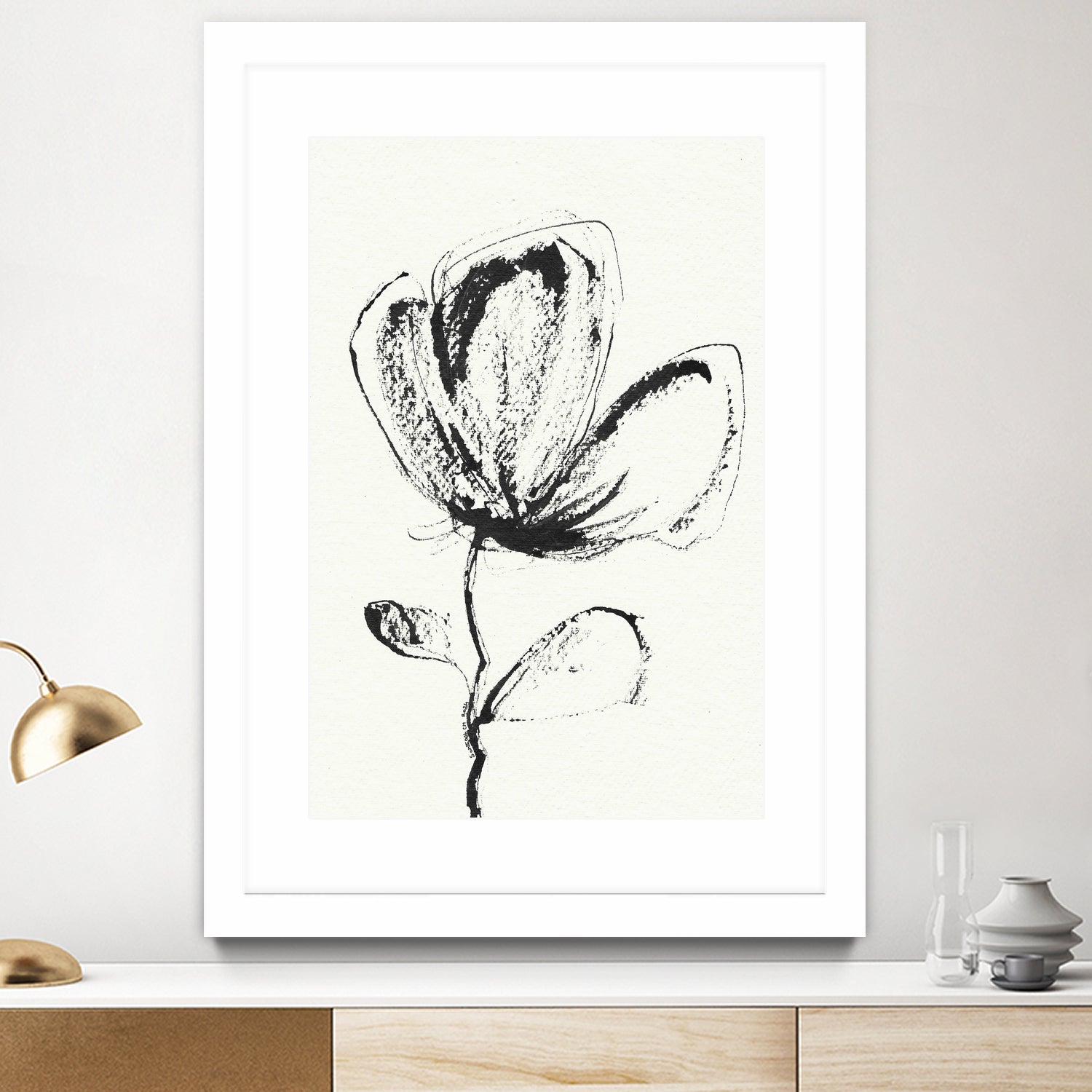 Petal Sketch Essence by Santhosh ch on GIANT ART - flowers and plants minimalist flower illustration