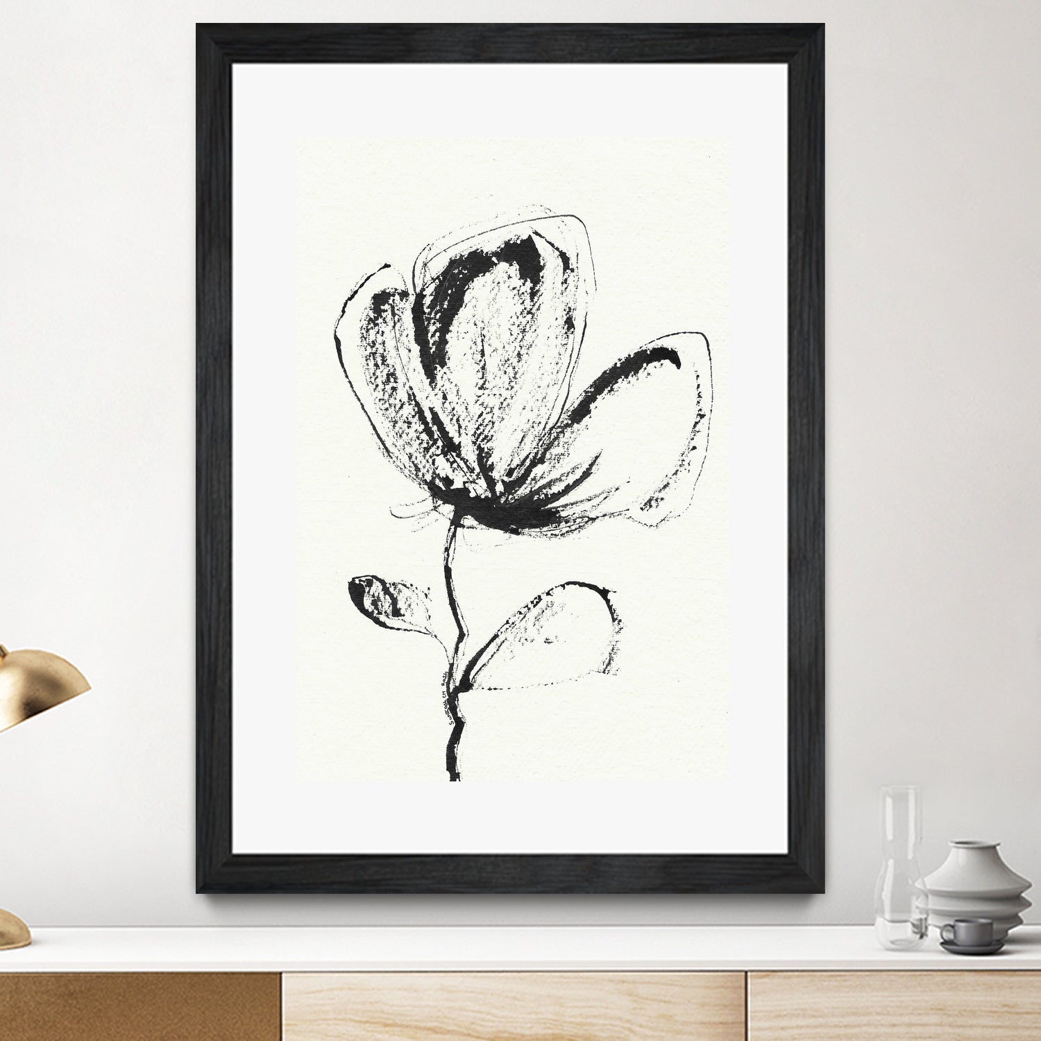 Petal Sketch Essence by Santhosh ch on GIANT ART - flowers and plants minimalist flower illustration