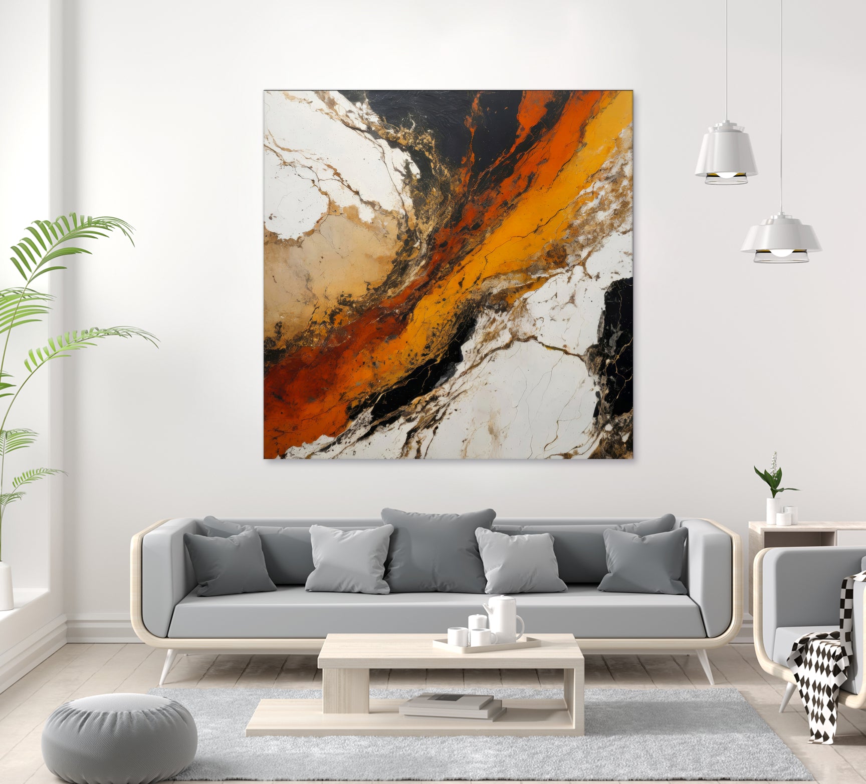 Fiery Marble Flow by Alpenglow Workshop on GIANT ART - abstract art abstract abstract art