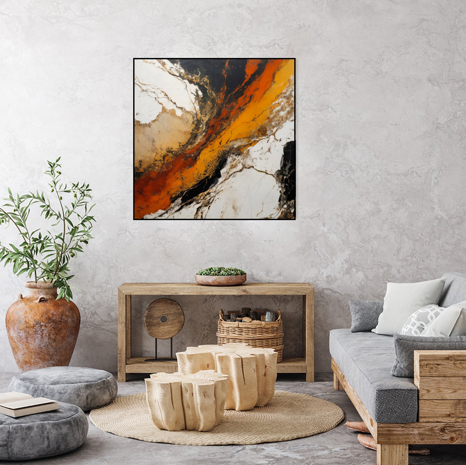 Fiery Marble Flow by Alpenglow Workshop on GIANT ART - abstract art abstract abstract art