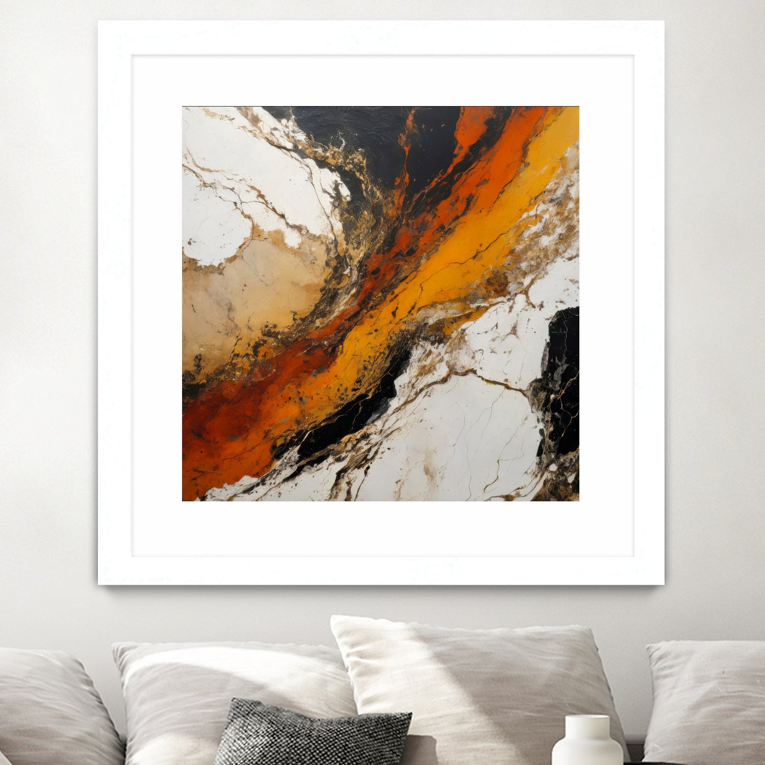 Fiery Marble Flow by Alpenglow Workshop on GIANT ART - abstract art abstract abstract art