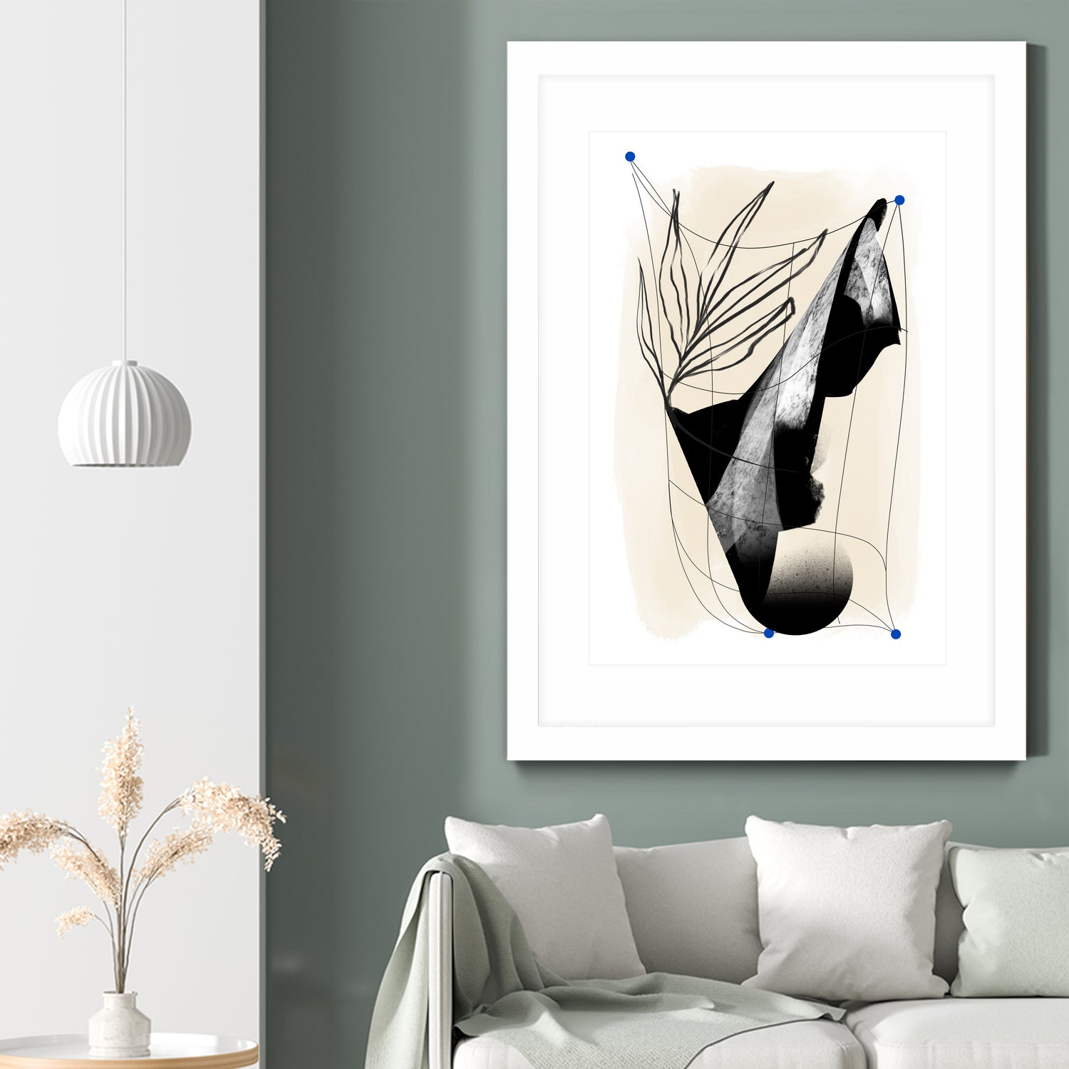 Which Came First by Jilli Darling  on GIANT ART - abstract abstract, bold, white, grey, gray, calm, painting, print,  wallart,  wall art,  energetic, colourful, graphic print, illustration, soft, brush strokes, cute, prints, home decor, beige, black, drawing