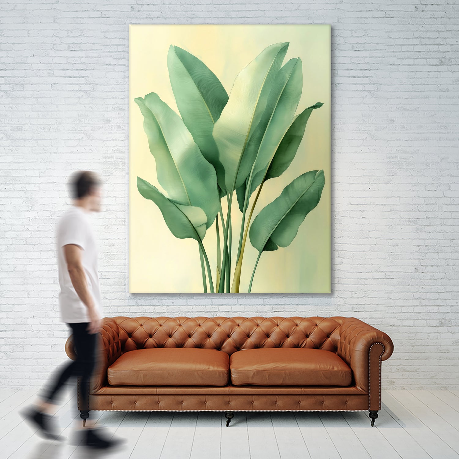 Tropical banana leaves nature art 6 by Justyna Jaszke on GIANT ART - flowers and plants meadow