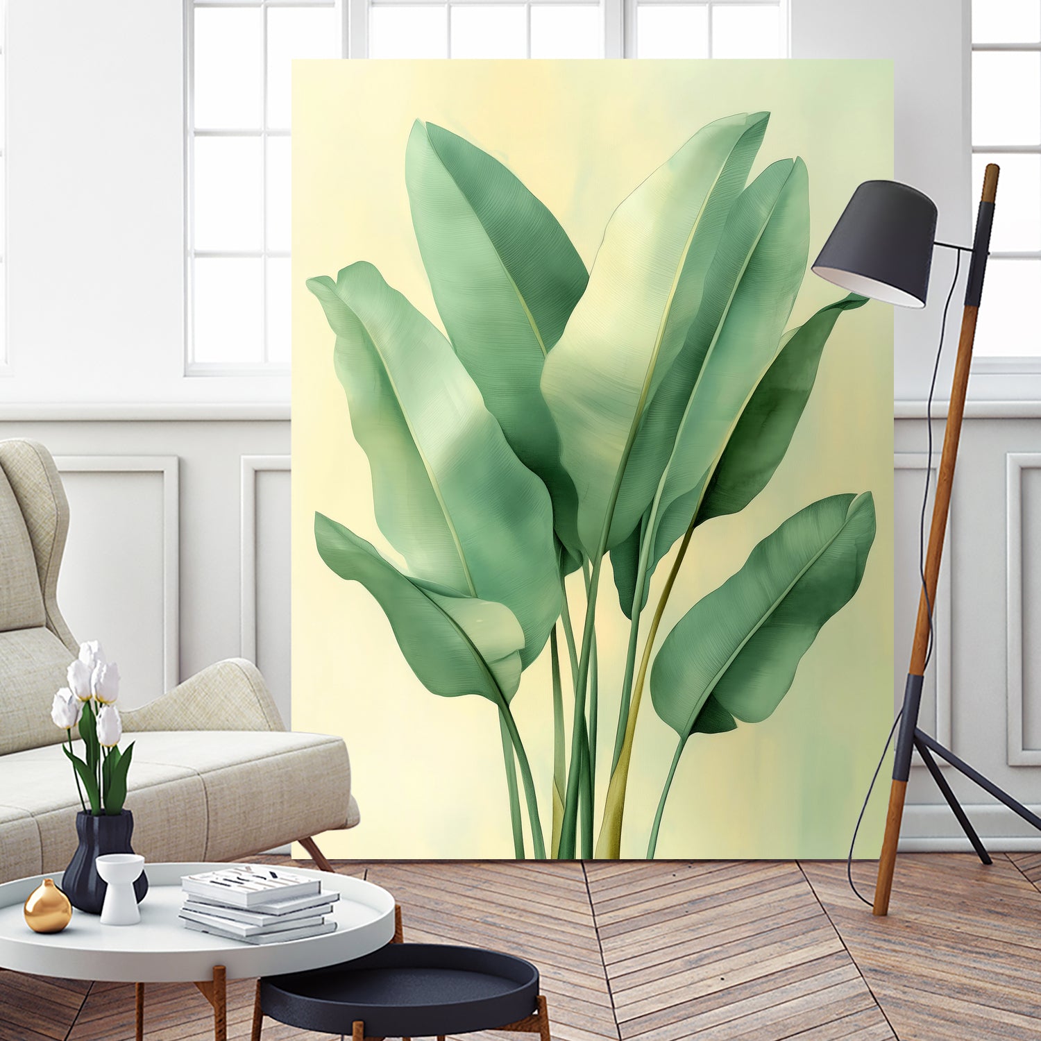 Tropical banana leaves nature art 6 by Justyna Jaszke on GIANT ART - flowers and plants meadow