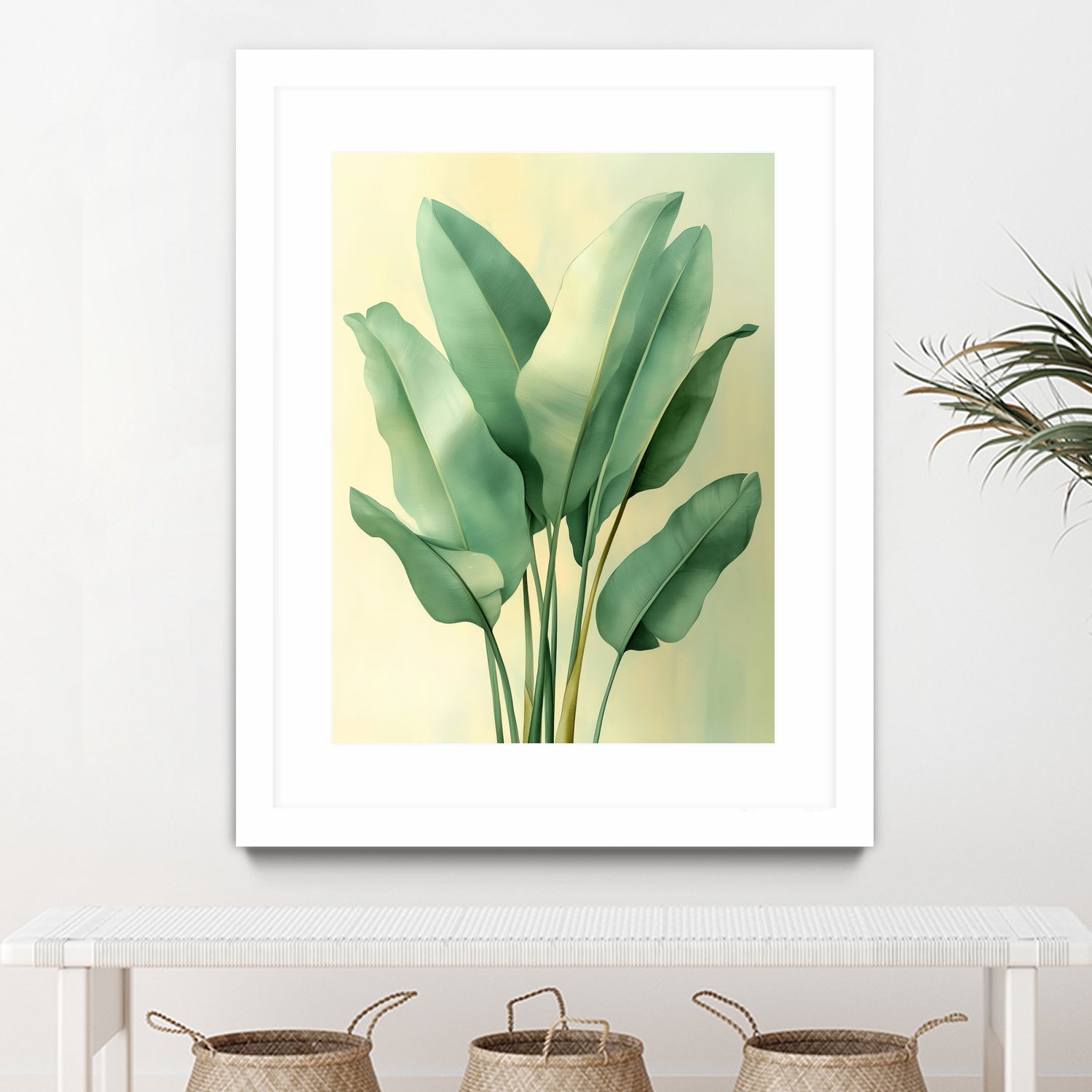 Tropical banana leaves nature art 6 by Justyna Jaszke on GIANT ART - flowers and plants meadow