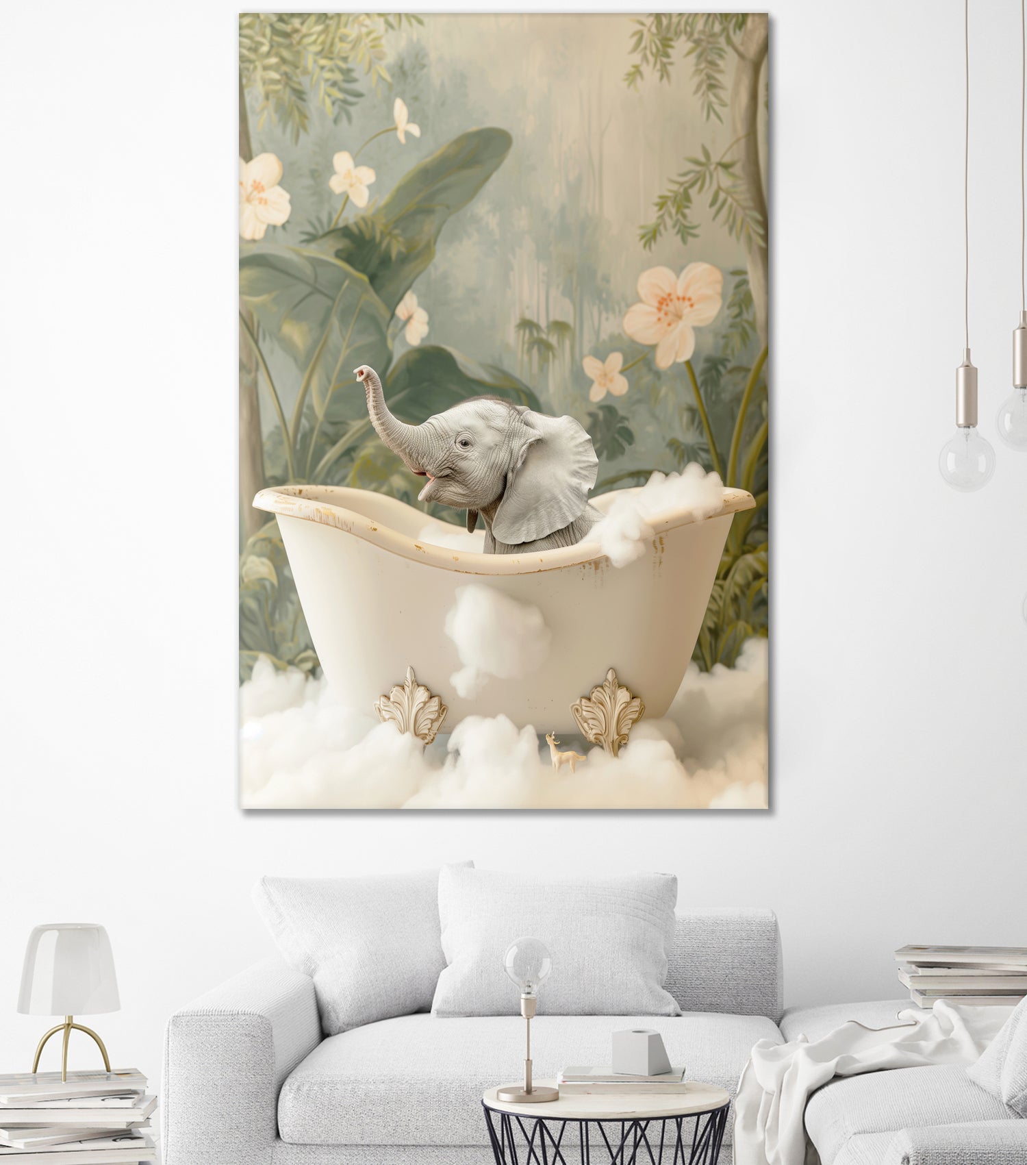 Elephant Bath Joy by Niky Rahner on GIANT ART - animals rahner