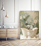 Elephant Bath Joy by Niky Rahner on GIANT ART - animals rahner