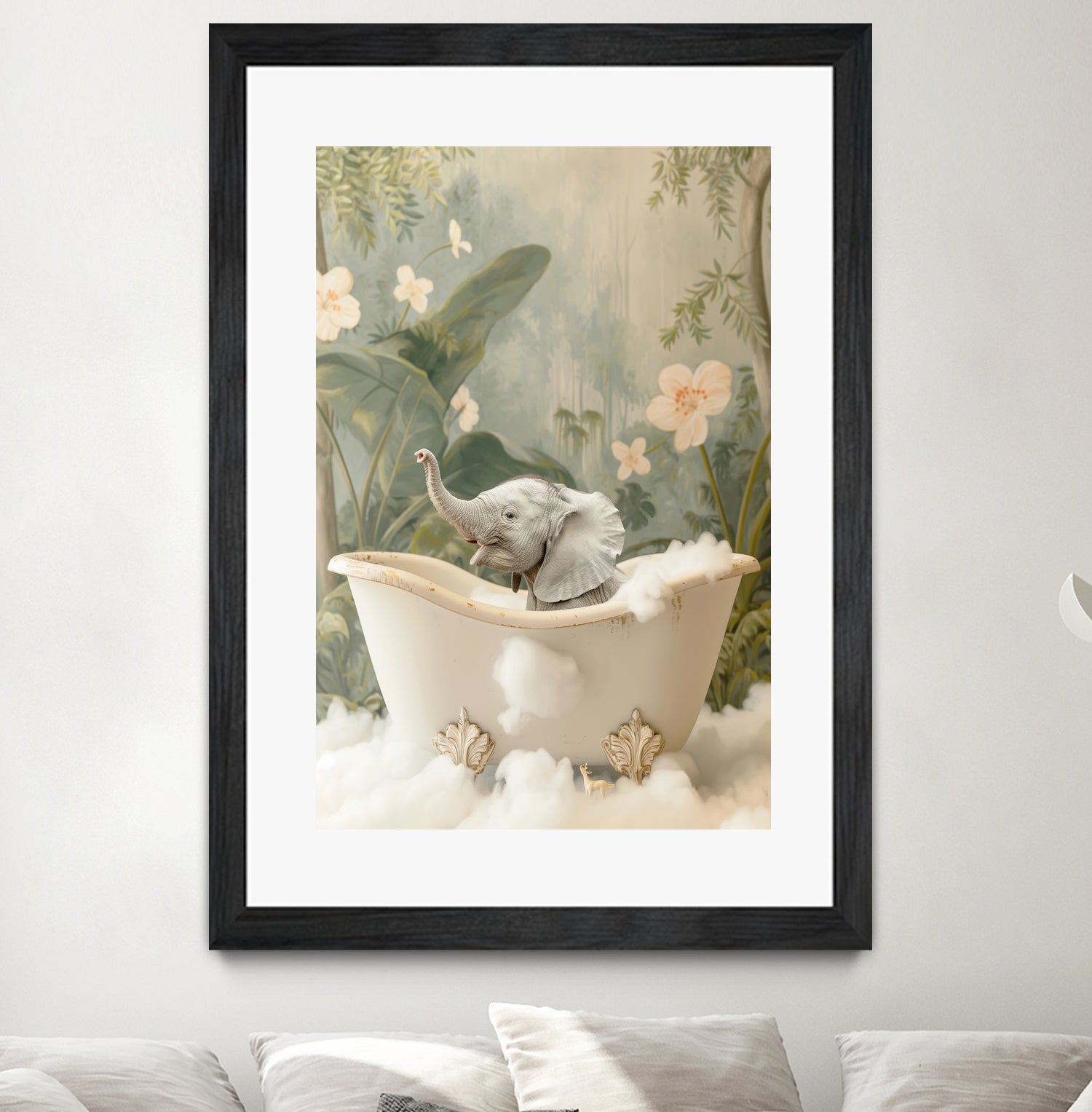 Elephant Bath Joy by Niky Rahner on GIANT ART - animals rahner