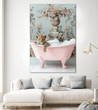 Leoparda Pink Bubble Bath by Niky Rahner on GIANT ART - botanical rahner