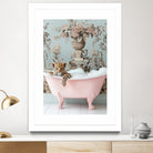 Leoparda Pink Bubble Bath by Niky Rahner on GIANT ART - botanical rahner