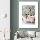 Leoparda Pink Bubble Bath by Niky Rahner on GIANT ART - botanical rahner