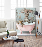 Leoparda Pink Bubble Bath by Niky Rahner on GIANT ART - botanical rahner