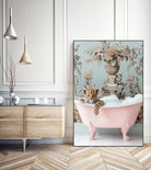 Leoparda Pink Bubble Bath by Niky Rahner on GIANT ART - botanical rahner