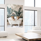 Tropical Lion Bath by Niky Rahner on GIANT ART - animals rahner