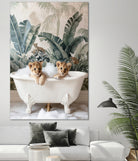 Tropical Lion Bath by Niky Rahner on GIANT ART - animals rahner