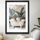 Tropical Lion Bath by Niky Rahner on GIANT ART - animals rahner