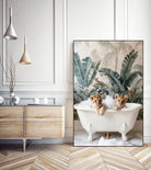 Tropical Lion Bath by Niky Rahner on GIANT ART - animals rahner