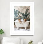 Tropical Lion Bath by Niky Rahner on GIANT ART - animals rahner