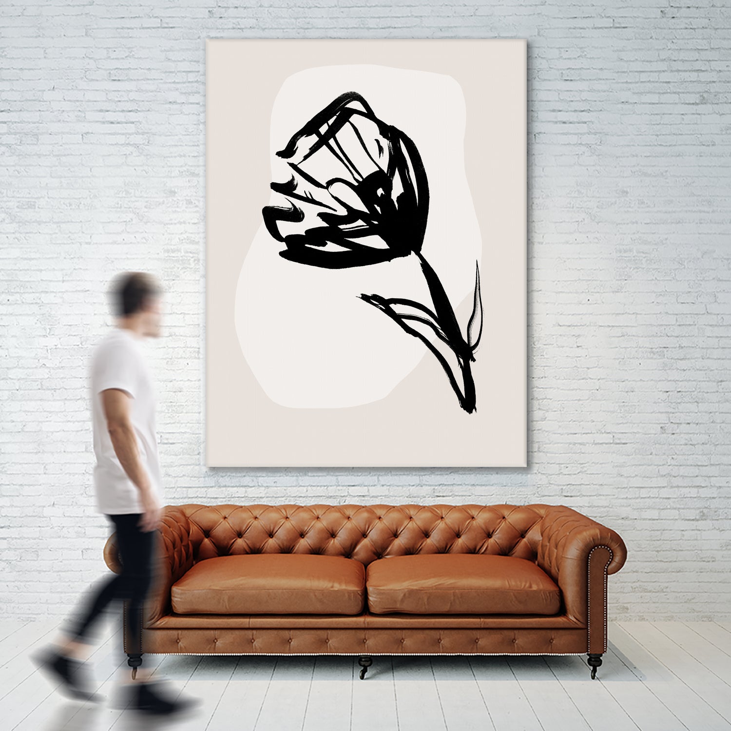 Monochrome Blossom by Treechild on GIANT ART - flowers and plants minimalist-floral-art