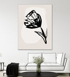 Monochrome Blossom by Treechild on GIANT ART - flowers and plants minimalist-floral-art