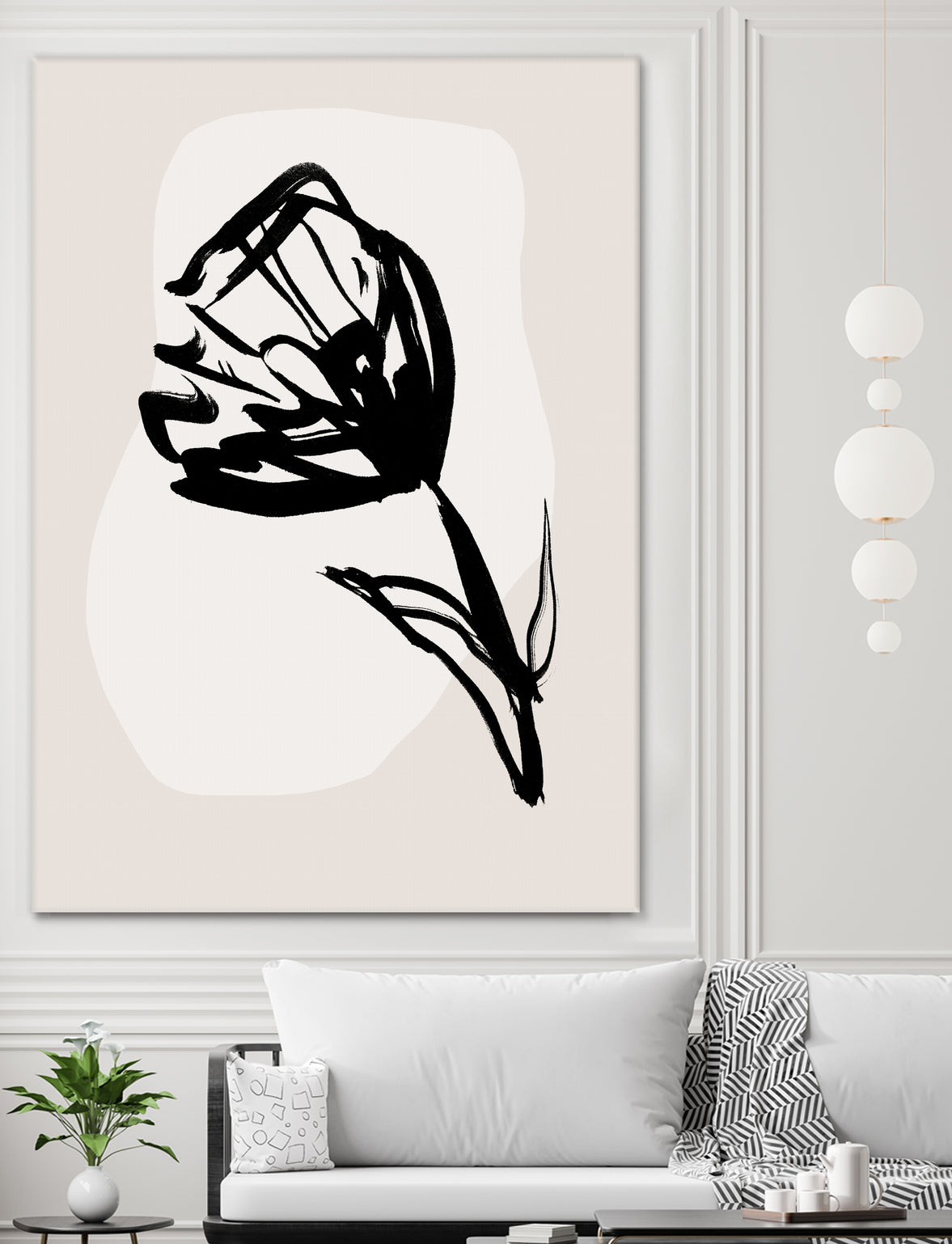 Monochrome Blossom by Treechild on GIANT ART - flowers and plants minimalist-floral-art