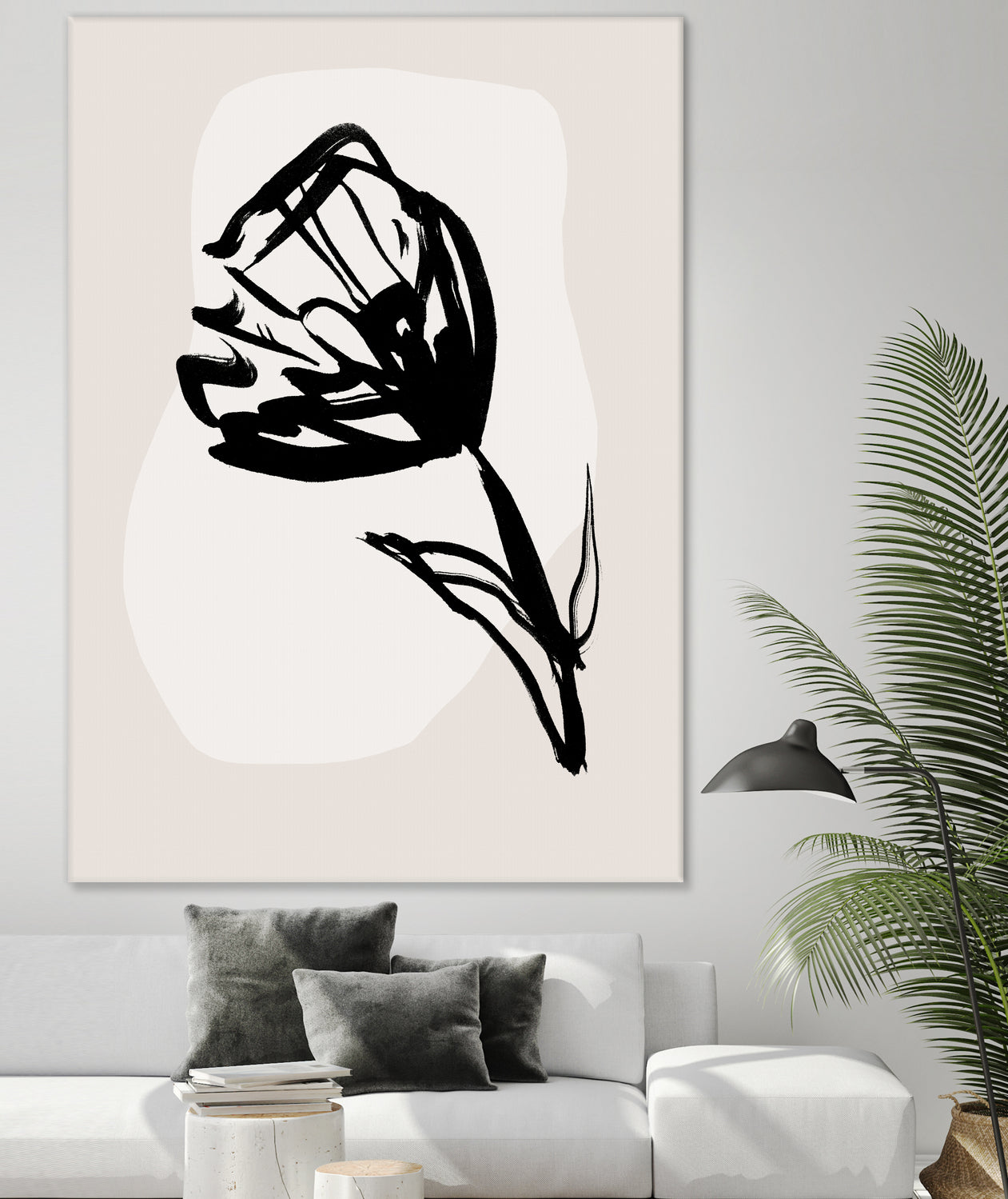 Monochrome Blossom by Treechild on GIANT ART - flowers and plants minimalist-floral-art