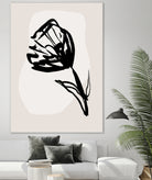 Monochrome Blossom by Treechild on GIANT ART - flowers and plants minimalist-floral-art