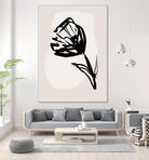 Monochrome Blossom by Treechild on GIANT ART - flowers and plants minimalist-floral-art
