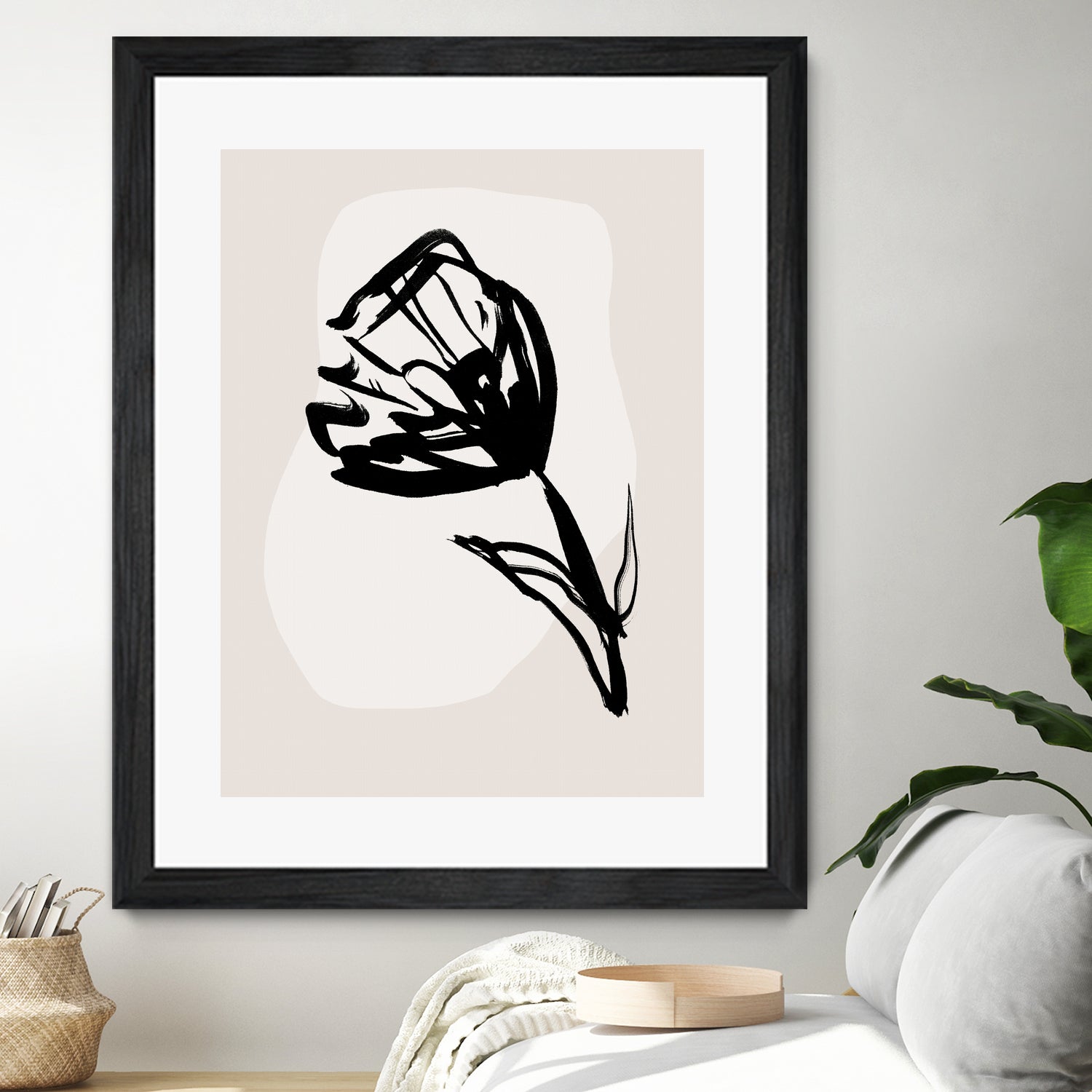 Monochrome Blossom by Treechild on GIANT ART - flowers and plants minimalist-floral-art