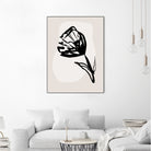 Monochrome Blossom by Treechild on GIANT ART - flowers and plants minimalist-floral-art